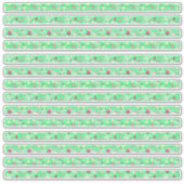 Lente groene bloemen en fietsen dunne randen sticker (Voorkant)