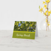 Lente groene boom bladeren lente vakantie kaart (Gele Bloem)
