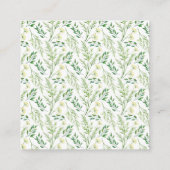 Lente Groene Botanische Kruiden Bruiloft Accommoda Informatiekaartje (Achterkant)