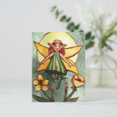 Lente Groene Fee Briefkaart (Staand voorkant)