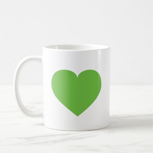 Lente groene hart koffie mok (Links)