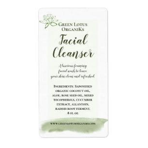 Lente groene Lotus DIY Beauty Product Label
