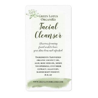Lente groene Lotus DIY Beauty Product Label