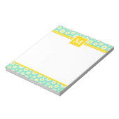 Lente Groene Madeliefjes Monogram Notitieblok (Linkerzijde)
