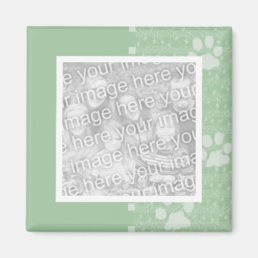 Lente Groene Paws Foto Magneten (Voorkant)