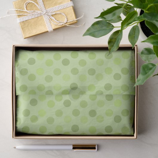 lente groene polka stippen tissuepapier (Geschenk)