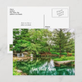 Lente groene reflecties Beterschap alvast Briefkaart (Voorkant / Achterkant)