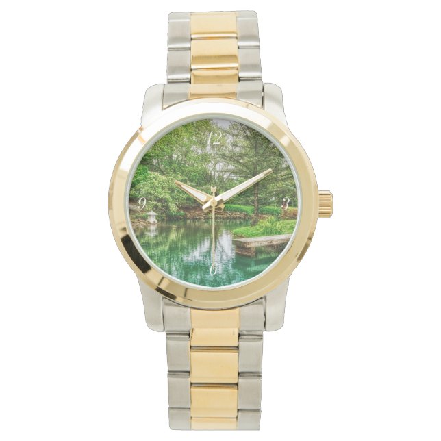 Lente groene reflecties horloge (Voorkant)