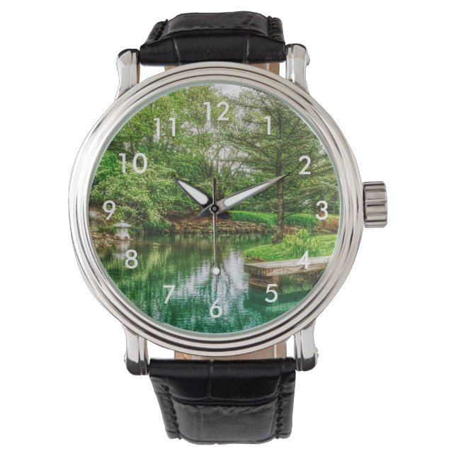 Lente groene reflecties horloge (Voorkant)
