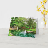 Lente groene reflecties kaart (Gele Bloem)