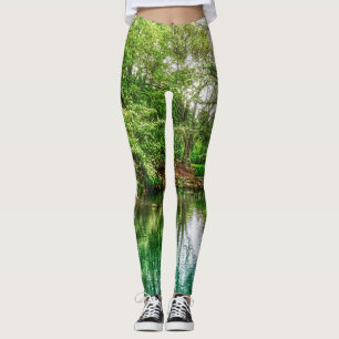Lente groene reflecties leggings