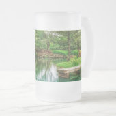 Lente groene reflecties matglas bierpul (Voorkant rechts)