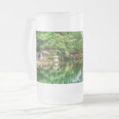 Lente groene reflecties matglas bierpul (Voorkant links)