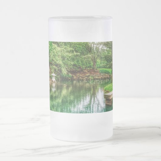 Lente groene reflecties matglas bierpul (Center)