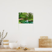 Lente groene reflecties poster (Keuken)
