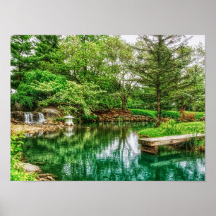 Lente groene reflecties poster