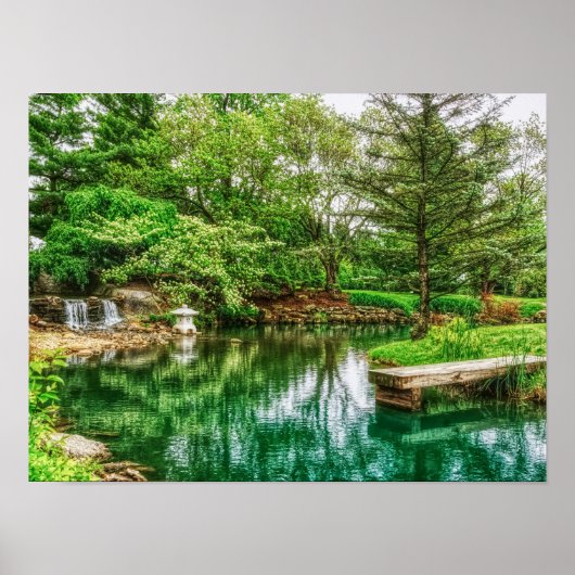 Lente groene reflecties poster (Voorkant)