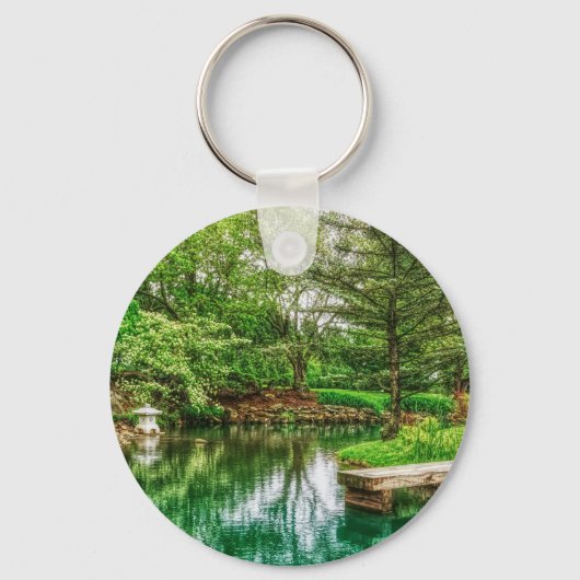 Lente groene reflecties sleutelhanger (Voorkant)