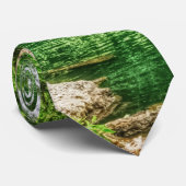 Lente groene reflecties stropdas (Opgerold)