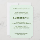 Lente groene Roze Bloemen Konijn  Pasen Lente Ei Kaart (Achterkant)