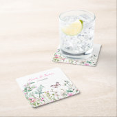 Lente Groene Vlinder Bloem Bruiloft Kartonnen Onderzetters (Insitu)