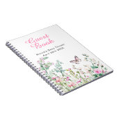 Lente Groene Vlinder Bloem Bruiloft Notitieboek (Rechterzijde)