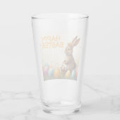 Lente groeten van de paashaas glas (Achterkant)