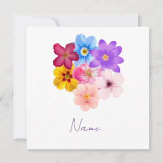 Lente Harmonie - Gevarieerd Watercolor Bloemenboek Kaart