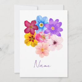 Lente Harmonie - Gevarieerd Watercolor Bloemenboek Kaart