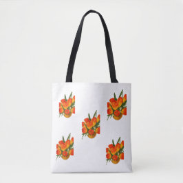 Lente Harmonie – Oranje & Gele Tulpen Tote Bag