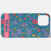 Lente Hart Bloemen Patroon Inspirativiteit Case-Mate iPhone Case (Achterkant (horizontaal))