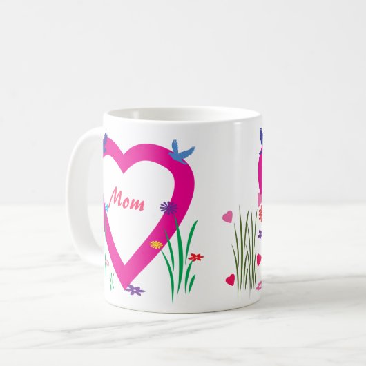 Lente, hart, liefdesMoederdag Koffiemok (Voorkant links)