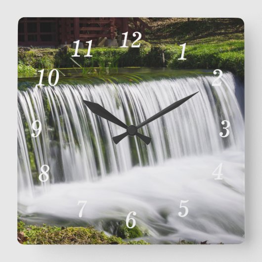 Lente Herfsten bij Hodgson Wall Clock Vierkante Klok (Voorkant)