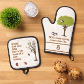 Lente hoop Monogram Ovenwant & Pannenlap Set (Top down)