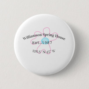 Lente huis coördinaten breedtegraad lengtegraad na ronde button 5,7 cm