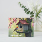 Lente Huishoudelijke Adreswijziging Briefkaart (Staand voorkant)