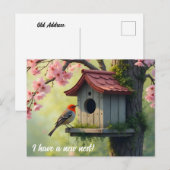Lente Huishoudelijke Adreswijziging Briefkaart (Voorkant / Achterkant)