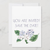 Lente HYDRANGEA met aanpasbare letter Kaart (Achterkant)