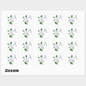 Lente HYDRANGEA met aanpasbare letter Vierkante Sticker (Vel)