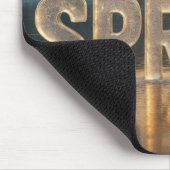 Lente-ijstekst op een bevroren meer muismat (Hoek)