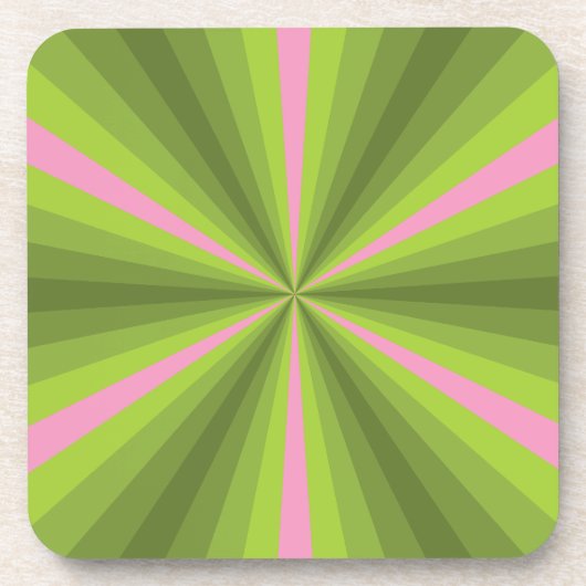 Lente Illusie Vierkant Coaster Onderzetter (Voorkant)