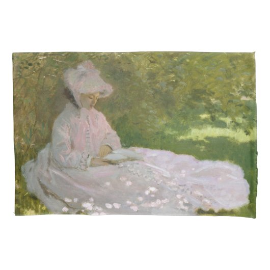 Lente, Impressionistisch Portret, Claude Monet Kussensloop (Voorkant)