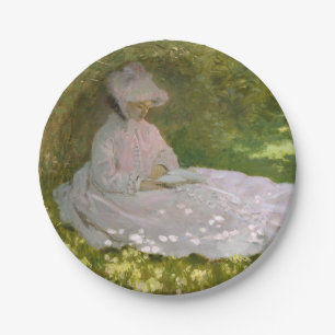 Lente, Impressionistisch Portret, Claude Monet Papieren Bordje
