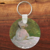 Lente, Impressionistisch Portret, Claude Monet Sleutelhanger (Achterkant)
