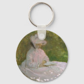 Lente, Impressionistisch Portret, Claude Monet Sleutelhanger (Achterkant)