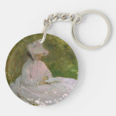 Lente, Impressionistisch Portret, Claude Monet Sleutelhanger (Achterkant)