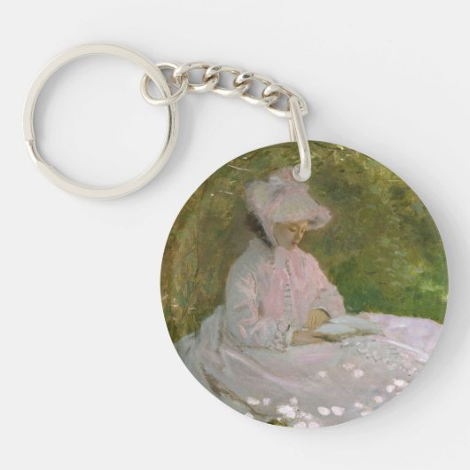 Lente, Impressionistisch Portret, Claude Monet Sleutelhanger (Voorkant)