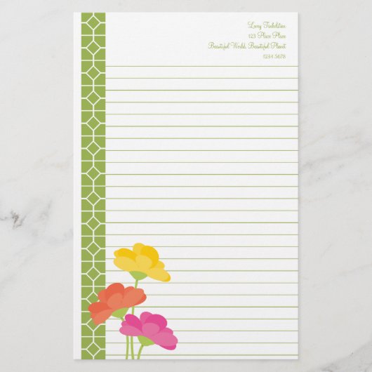 Lente in Bloom Briefpapier (Voorkant)