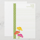 Lente in Bloom Briefpapier (Voorkant / Achterkant)