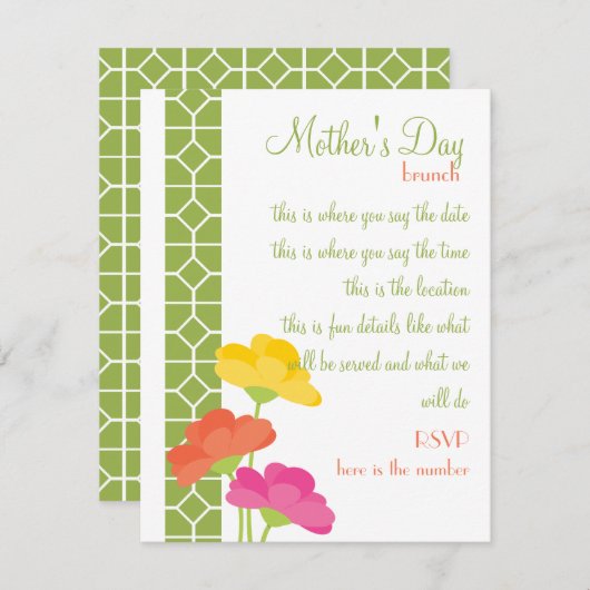 Lente in Bloom Kaart (Voorkant / Achterkant)